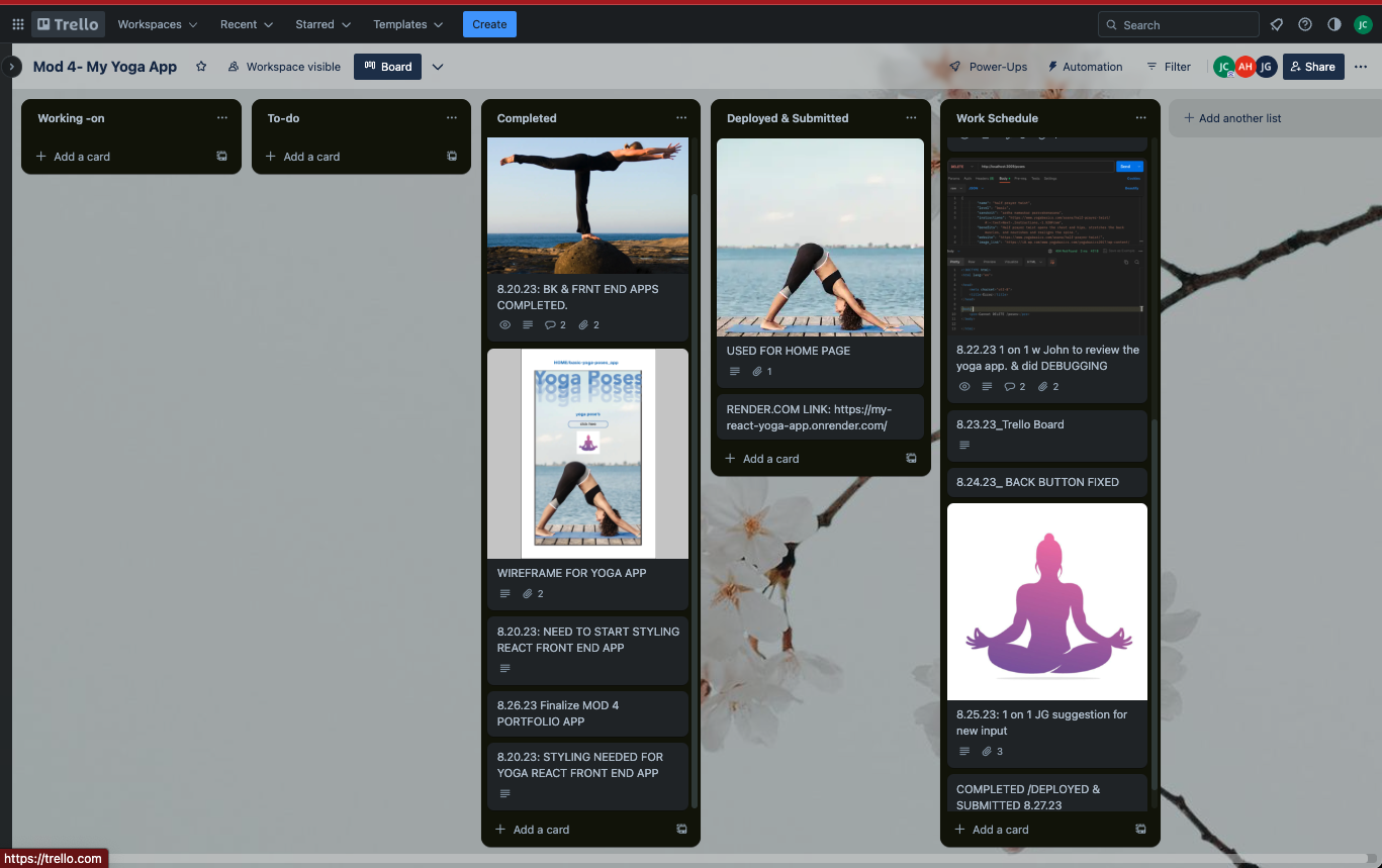 YOGA-TRELLO BOARD